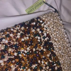 Hand-beaded clutch